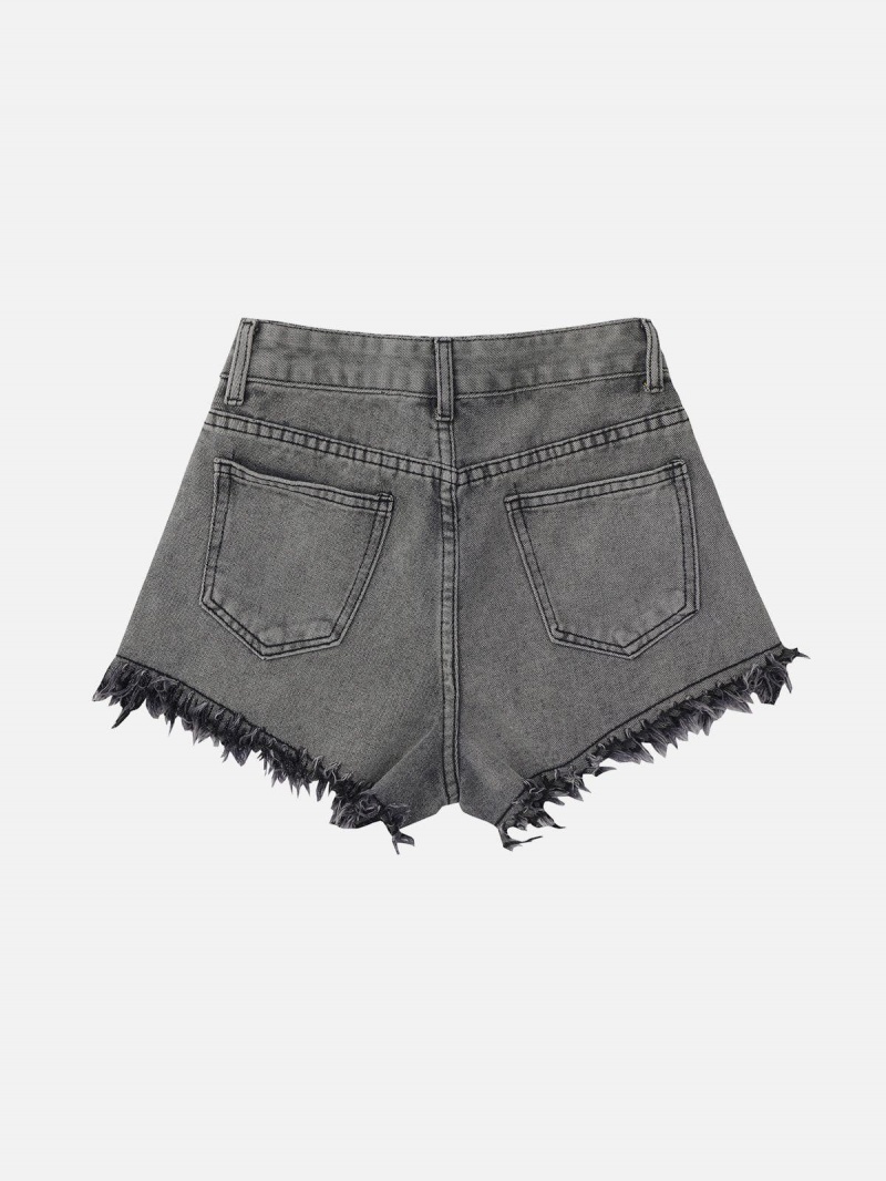 Noir  Short Aelfric Eden Vintage Washed Fringe - OFB-2126496